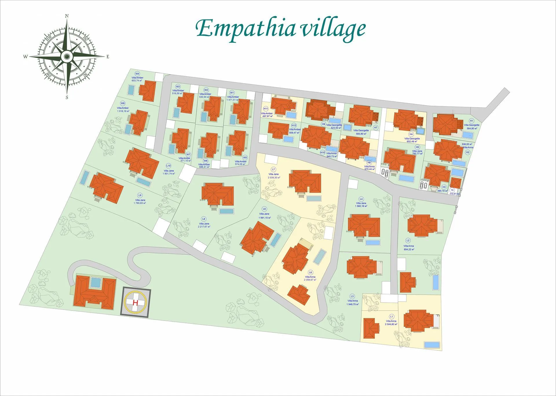 Генеральный план посёлка Empathia Village