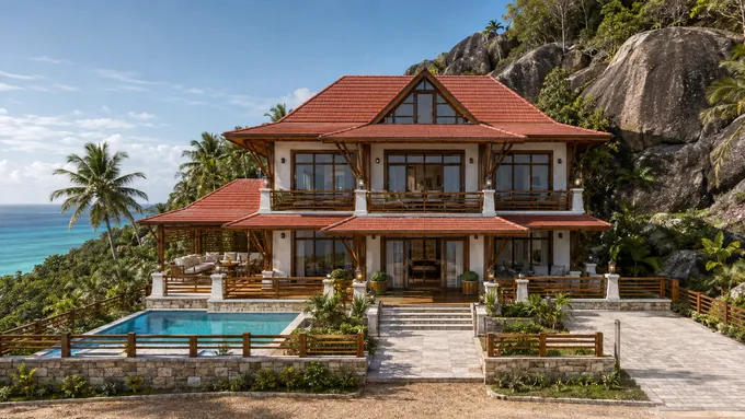 Villa Georgette — полный вид дома, визуализация